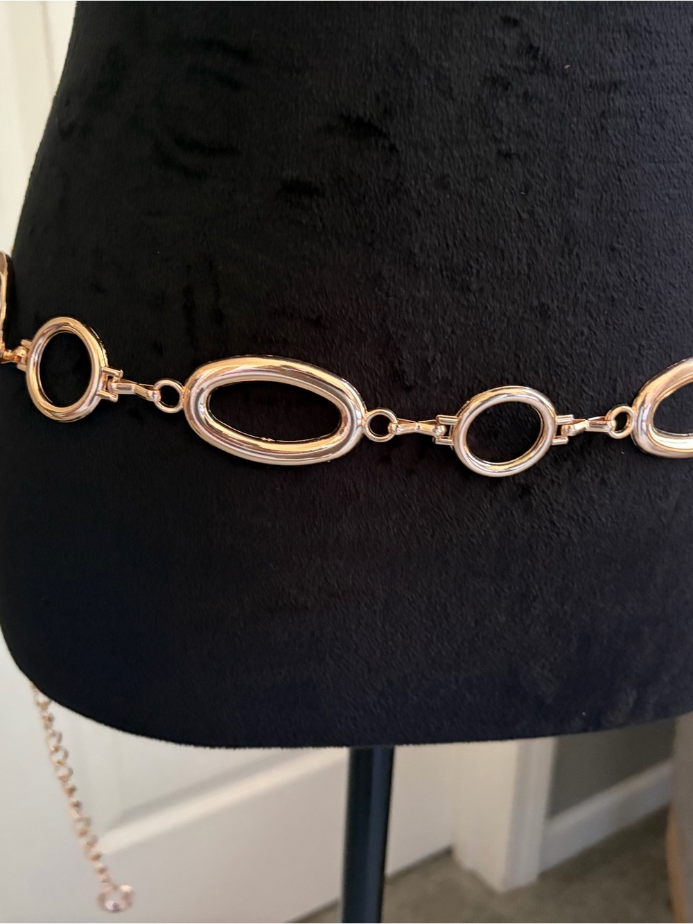 Gold Link Circle and Oval Chain Waist Belt - Women's Accessory